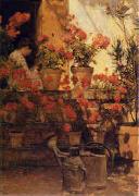 Childe Hassam Geraniums oil painting reproduction